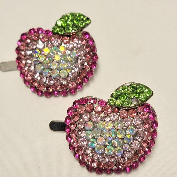 Girls Shiny Hair Clips Red and Pink Hair Clips Magnetic - Picture 13 of 13